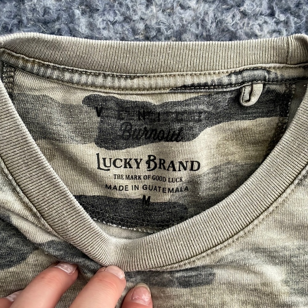 Mens lucky brand camo shirt